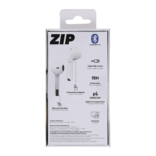 EAN 3303170103180 - T'nB Zip Auriculares True Wireless Stereo (TWS) Dentro de oído Llamadas/Música/Deporte/Uso diario USB Tip imagen 6