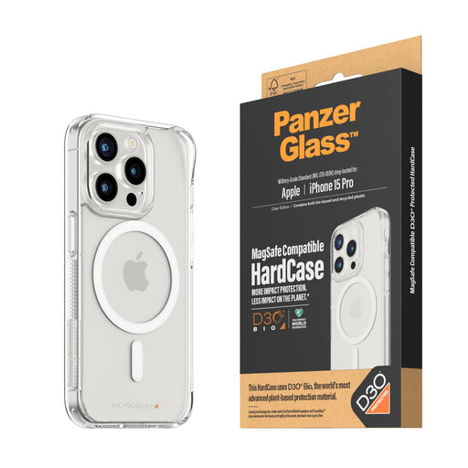 EAN 5711724011818 - PanzerGlass ® HardCase Transparent w. White MagSafe & D3O® iPhone 15 Pro funda para teléfono móvil 15,5 c imagen 1
