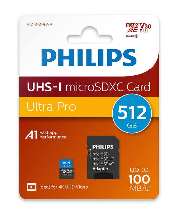 EAN 4895229114272 - Philips FM51MP65B/00 memoria flash 512 GB MicroSDHC UHS-I Clase 10 imagen 2
