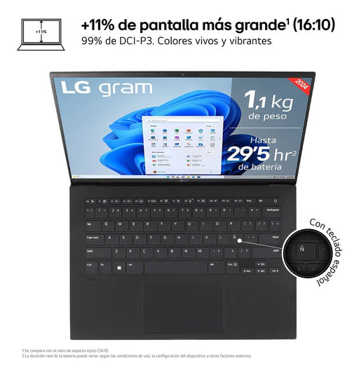 EAN 8806096241684 - LG Gram 14Z90S Intel Core Ultra 5 125H Portátil 35,6 cm (14") WUXGA 16 GB LPDDR5-SDRAM 512 GB SSD Wi-Fi 6 imagen 2