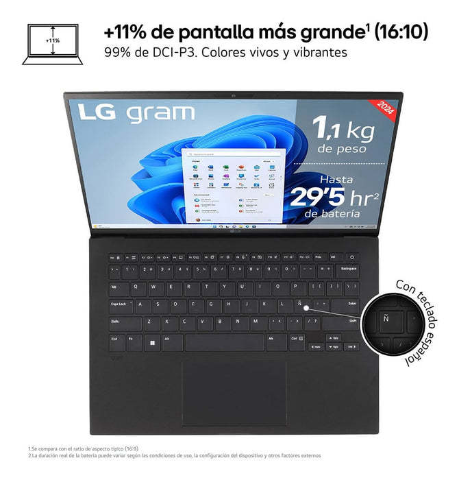 EAN 8806096241684 - LG Gram 14Z90S Intel Core Ultra 5 125H Portátil 35,6 cm (14") WUXGA 16 GB LPDDR5-SDRAM 512 GB SSD Wi-Fi 6 imagen 2