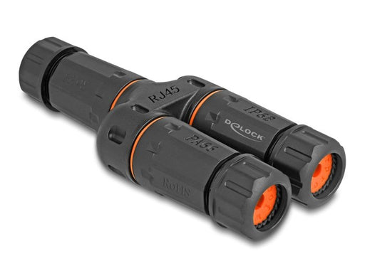 EAN 4043619881437 - DeLOCK 88143 cambiador de género para cable 2x RJ45 Negro imagen 2