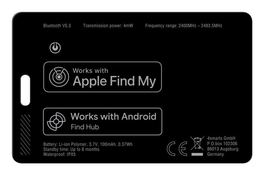EAN 4252011913213 - 4smarts 541718 localizador o rastreador GPS Personal Localizador de cartera Negro imagen 2