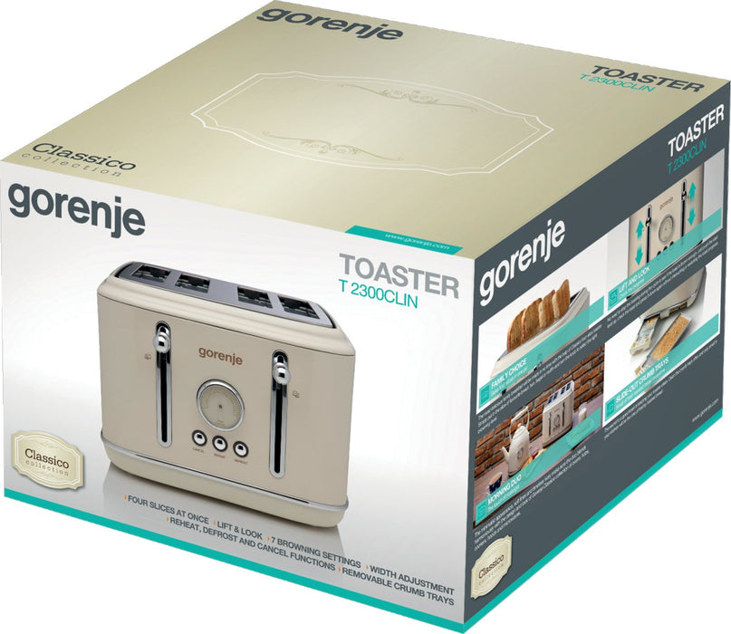 EAN 3838782555862 - Gorenje T2300CLIN 7 4 rebanada(s) 1150 W Beige imagen 9