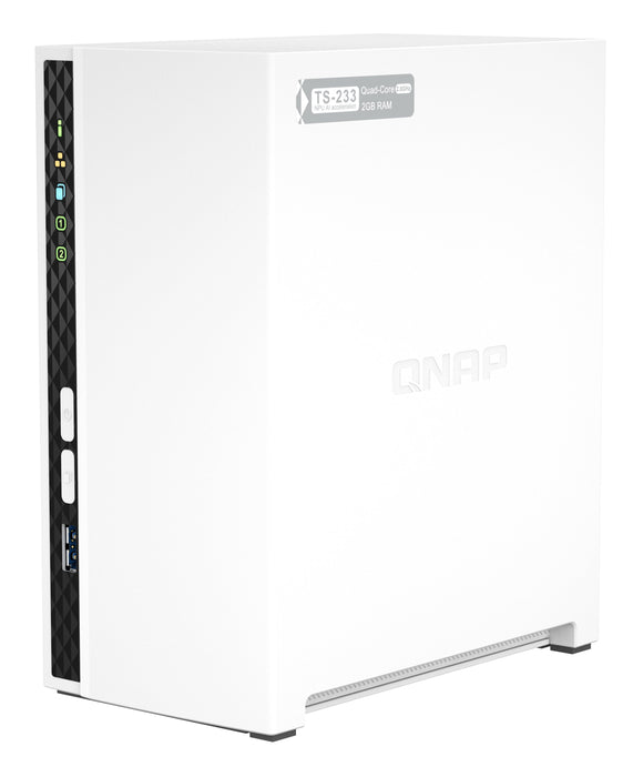 EAN 4711103080597 - QNAP TS-233 servidor de almacenamiento NAS Torre ARM Cortex-A55 2 GB 0 TB QNAP QTS Blanco imagen 4
