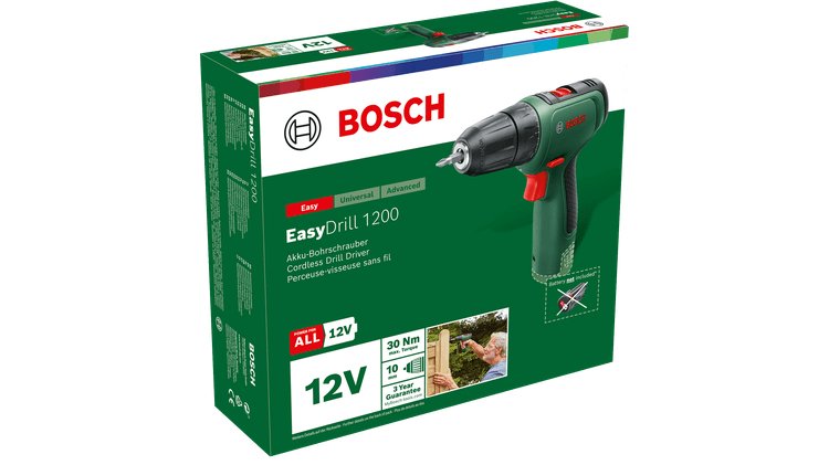 EAN 4053423226096 - Bosch EasyDrill 1200 1500 RPM Sin llave 940 g Verde imagen 3