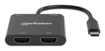 EAN 766623154321 - Manhattan 154321 adaptador de cable de vídeo 0,15 m USB Tipo C 2 x HDMI Negro imagen 6