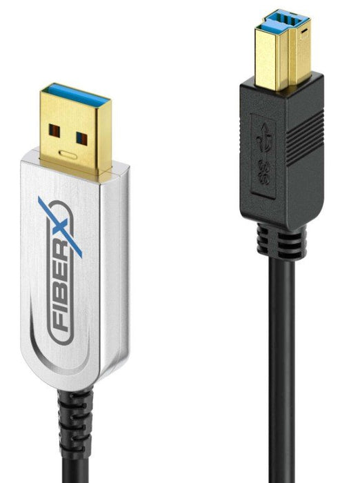 EAN 4251364732137 - FiberX FX-I645-010 cable USB USB 3.2 Gen 1 (3.1 Gen 1) 10 m USB B USB A Negro, Plata imagen 1