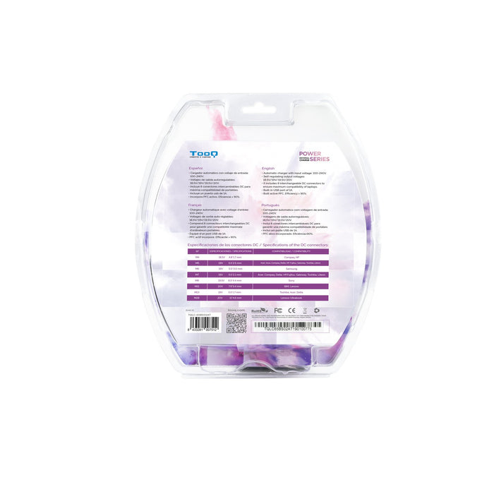 EAN 8433281007512 - TooQ TQLC-65BS02AT adaptador e inversor de corriente Interior 65 W Negro imagen 6