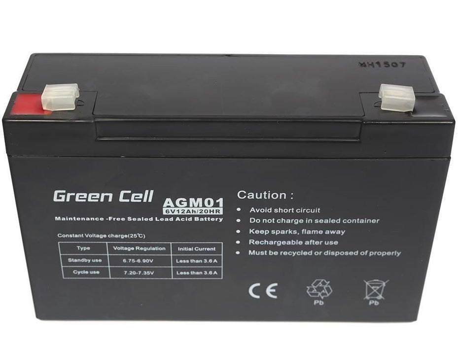 EAN 5902701411473 - Green Cell AGM Battery 6V 12Ah - Batterie - 12.000 mAh Sealed Lead Acid (VRLA) imagen 4