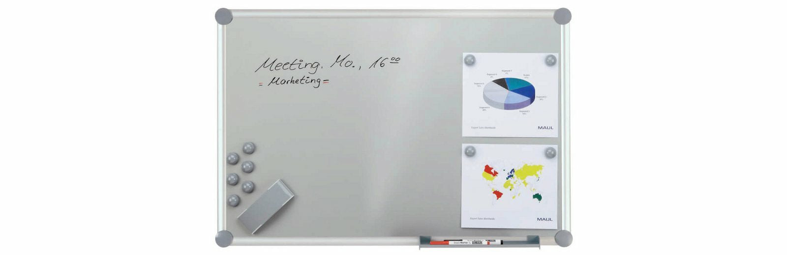 EAN 4002390033473 - MAUL 6312384 pizarrón blanco 60 x 90 mm Acero Magnético imagen 2