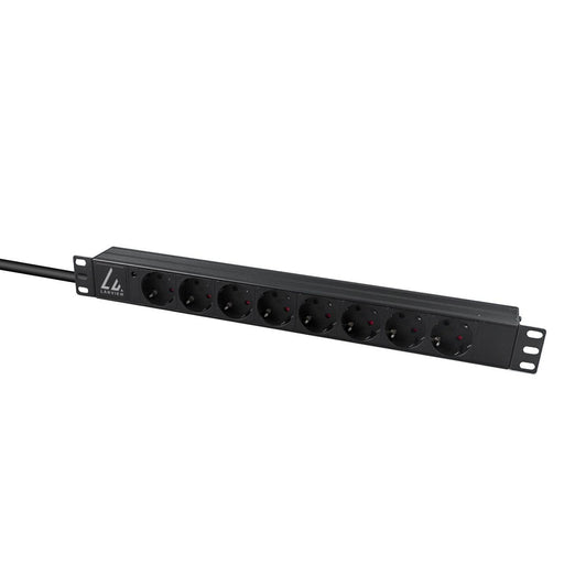 EAN 5715063052952 - Lanview LVR-2MSCH-LIC-SCH8 unidad de distribución de energía (PDU) 8 salidas AC 1U Negro imagen 2