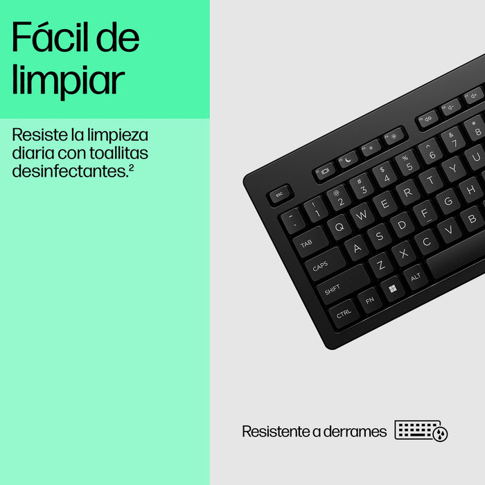 EAN 0195161008078 - HP 125 USB Wired Keyboard teclado Negro imagen 6