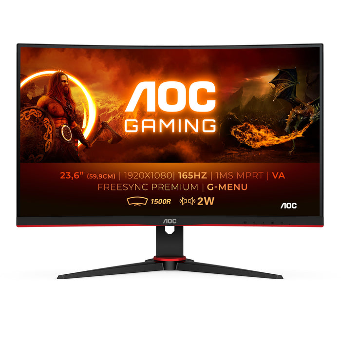EAN 4038986148207 - AOC G2 C24G2AE/BK pantalla para PC 59,9 cm (23.6") 1920 x 1080 Pixeles Full HD LED Negro, Rojo imagen 1