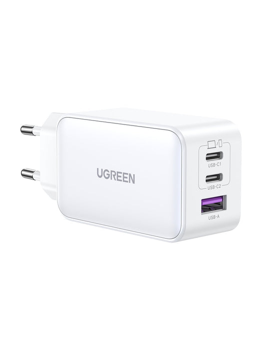EAN 6941876213344 - Ugreen Nexode USB-A+2*USB-C 65W GaN Tech Fast Charger White Lector de libros electrónicos, Auriculares, A imagen 2