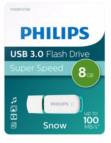 EAN 8719274668091 - Philips FM08FD75B unidad flash USB 8 GB USB tipo A 3.2 Gen 1 (3.1 Gen 1) Turquesa, Blanco imagen 2