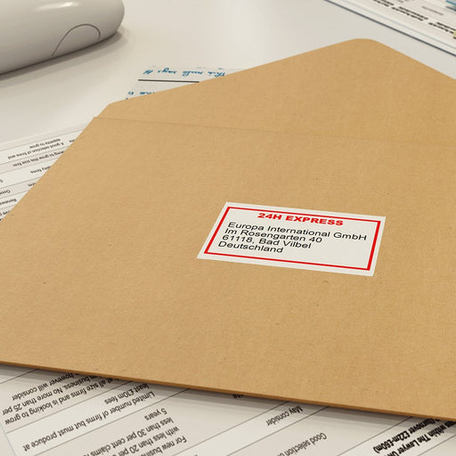 EAN 4977766766746 - Brother DK-22251 cinta para impresora de etiquetas Negro y rojo sobre blanco imagen 2