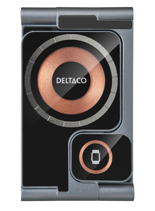 EAN 7333048065032 - Deltaco QI-1047 cargador de dispositivo móvil Auriculares, Smartphone, Reloj inteligente Negro, Gris USB  imagen 2