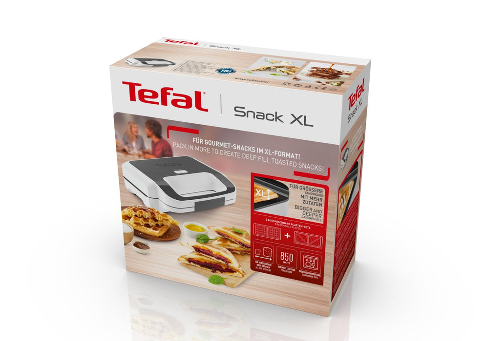 EAN 3045380018921 - Tefal Snack XL SW7011 sandwichera 850 W Blanco, Acero inoxidable imagen 14