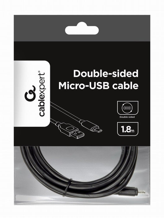 EAN 8716309095488 - Gembird CC-USB2-AMMDM-6 cable USB USB 2.0 1,8 m Micro-USB A USB A Negro imagen 4