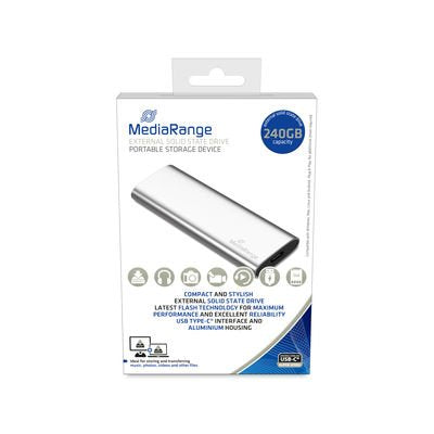 EAN 4260664870494 - MediaRange MR1101 unidad externa de estado sólido 240 GB USB Tipo C 3.2 Gen 2 (3.1 Gen 2) Plata imagen 1