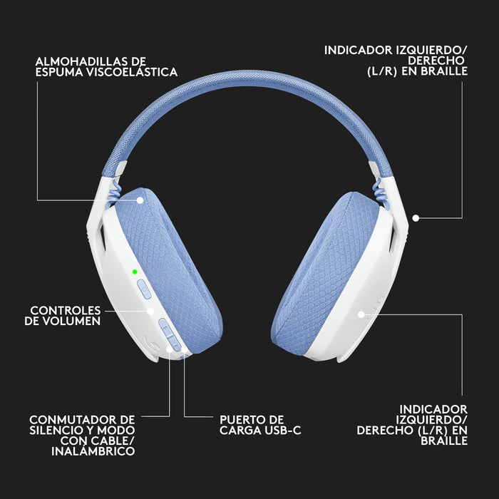 EAN 5099206097490 - Logitech G 981-001074 auricular y casco Auriculares Inalámbrico Diadema Juego Bluetooth Blanco imagen 16