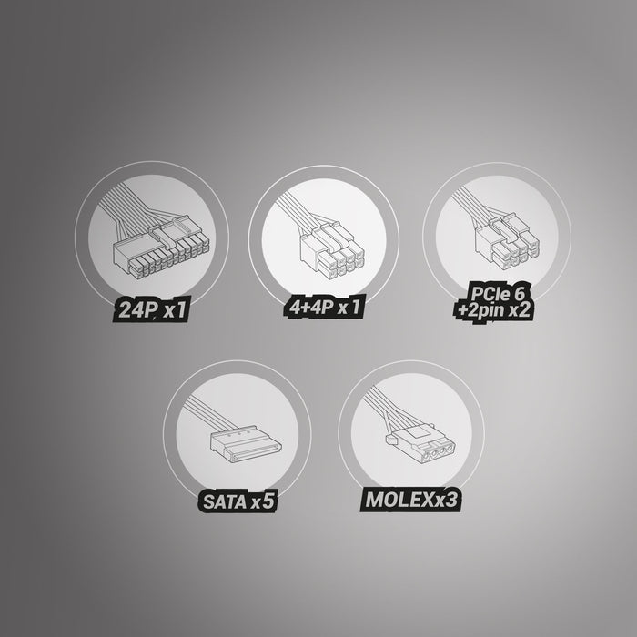 EAN 8435693102458 - Tacens RADIX VII AG 600M unidad de fuente de alimentación 20+4 pin ATX imagen 7