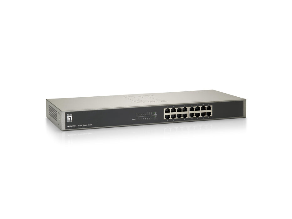 EAN 4015867143117 - LevelOne GSW-1657 switch No administrado Gigabit Ethernet (10/100/1000) Negro, Gris imagen 1