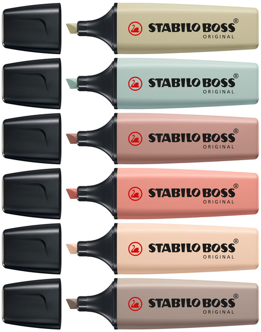 EAN 4006381603140 - STABILO BOSS NatureColors marcador 6 pieza(s) Punta de cincel Negro, Bronce, Marrón, Verde, Gris, Verde c imagen 1