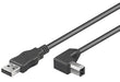 EAN 4032528013701 - Microconnect USBAB1ANGLED cable USB USB 2.0 1 m USB A USB B Negro imagen 1