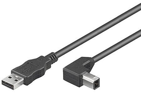 EAN 4032528013701 - Microconnect USBAB1ANGLED cable USB USB 2.0 1 m USB A USB B Negro imagen 1