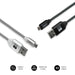 EAN 8436586740627 - SUBBLIM PACK 2 CABLES USB A MICRO USB (2.4A) 1M BLACK/SILVER cable USB Micro-USB A Aluminio, Negro, Gris, imagen 1