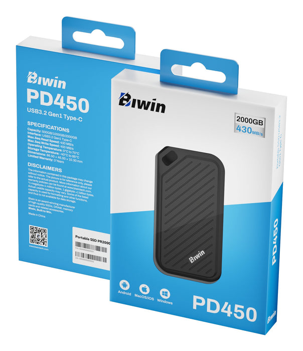 EAN 6955914639799 - Biwin PD450 2 TB USB Tipo C 3.2 Gen 1 (3.1 Gen 1) Negro imagen 15