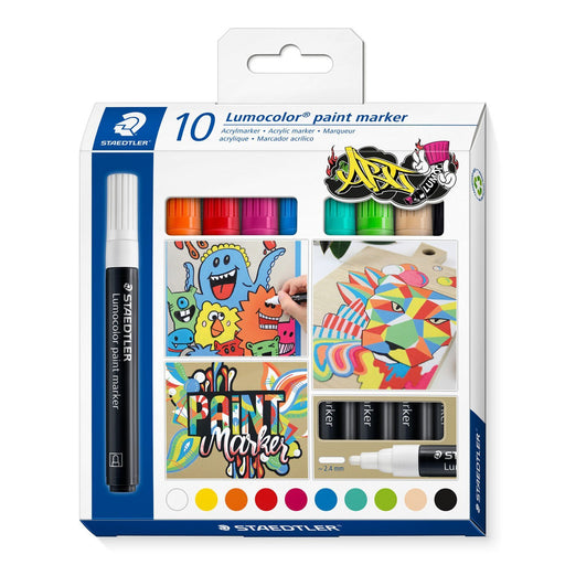EAN 4007817087732 - Staedtler 349 C10 rotulador para colorear Beige, Negro, Azul, Verde, Naranja, Rosa, Rojo, Turquesa, Blanc imagen 1