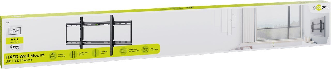 EAN 4040849497421 - Goobay 49742 soporte para TV 2,54 m (100") Negro imagen 7