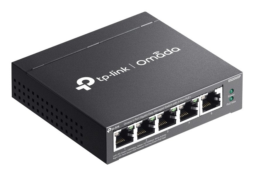 EAN 8885020620917 - TP-Link Omada ES205G Gestionado Gigabit Ethernet (10/100/1000) Energía sobre Ethernet (PoE) Negro imagen 4