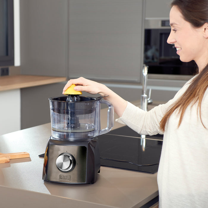 EAN 8432406250055 - Black & Decker BXFPA1200E robot de cocina 1200 W 1,5 L Negro, Acero inoxidable imagen 5