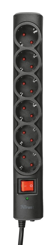 EAN 8713439210590 - Trust 21059 limitador de tensión Negro 6 salidas AC 1,8 m imagen 2