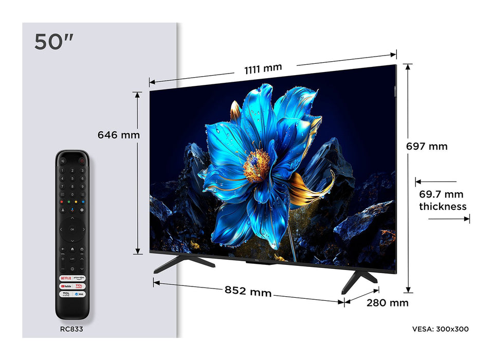 EAN 5901292525941 - TCL P7K 50P7K Televisor 127 cm (50") 4K Ultra HD Smart TV Wifi Metálico 430 cd / m² imagen 2