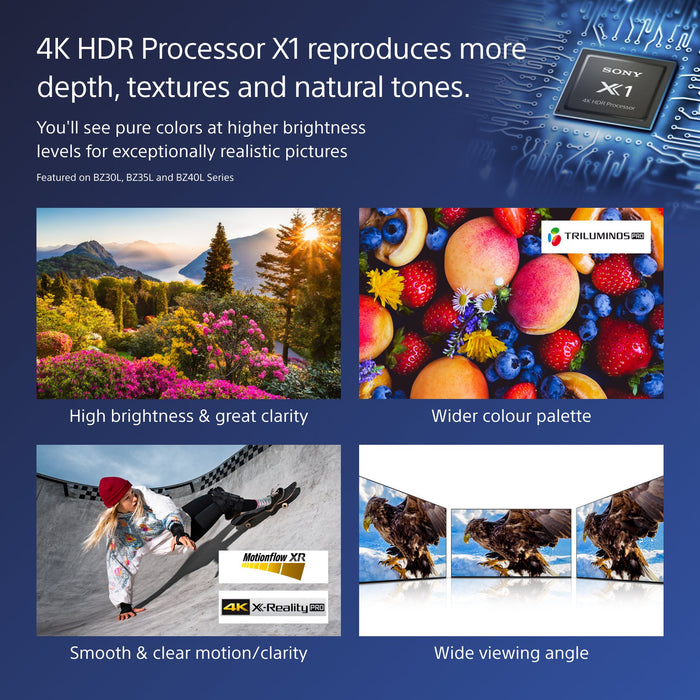 EAN 4548736150096 - Sony FW-85BZ40L pantalla de señalización Pantalla plana para señalización digital 2,16 m (85") LCD Wifi 6 imagen 3