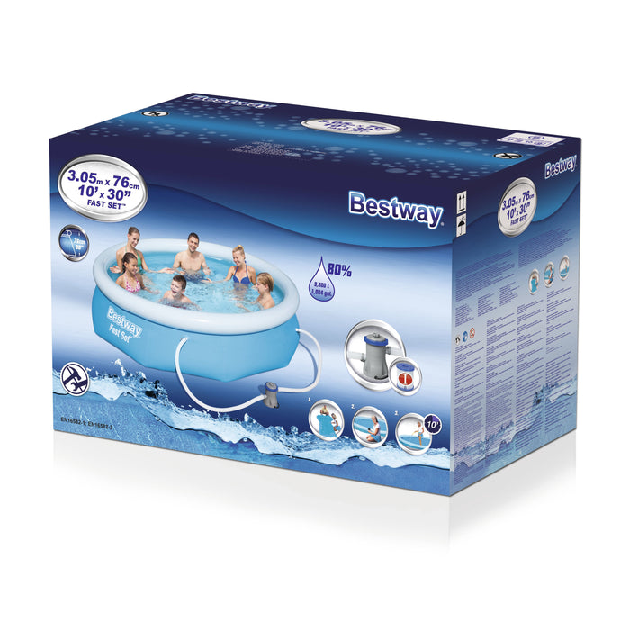 EAN 6942138951295 - Bestway Fast Set 57270 piscina sobre suelo Piscina hinchable Círculo 3638 L Azul imagen 5
