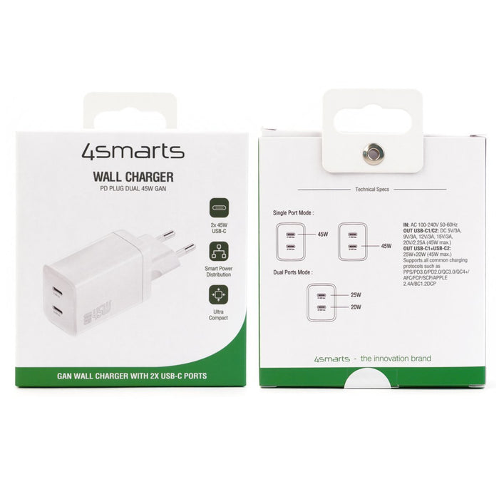 EAN 4252011905157 - 4smarts 540400 cargador de dispositivo móvil Universal Blanco Corriente alterna Carga rápida Interior imagen 5
