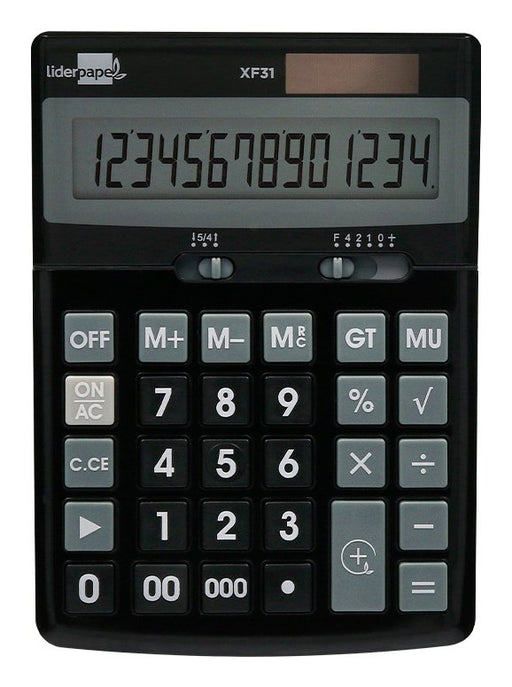 EAN 8423473040908 - Liderpapel XF31 calculadora Escritorio Calculadora básica Negro, Gris imagen 1