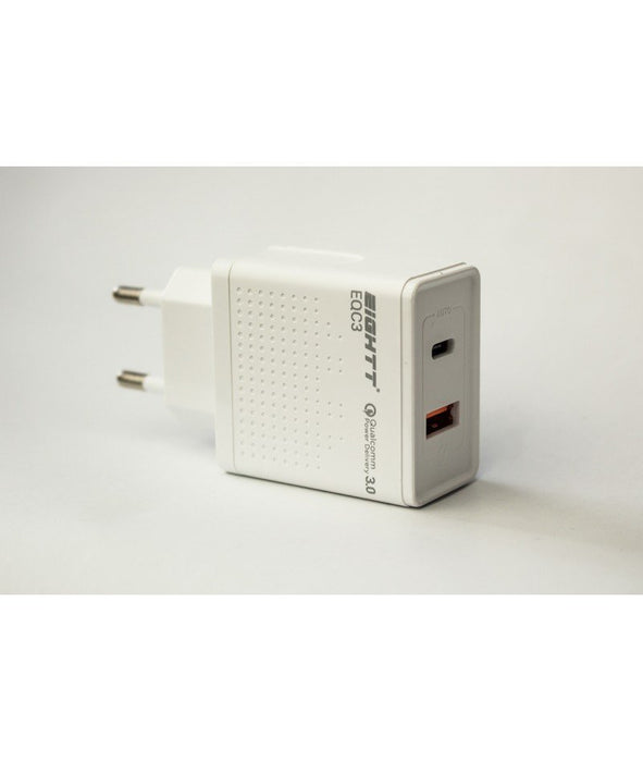 EAN 8425402168660 - Eightt EQC3 cargador de dispositivo móvil Universal Blanco Corriente alterna Carga rápida Interior imagen 4