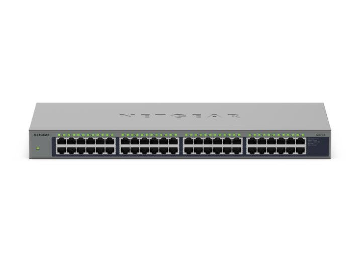 EAN 0606449174892 - NETGEAR GS748 No administrado Gigabit Ethernet (10/100/1000) Energía sobre Ethernet (PoE) Gris imagen 1