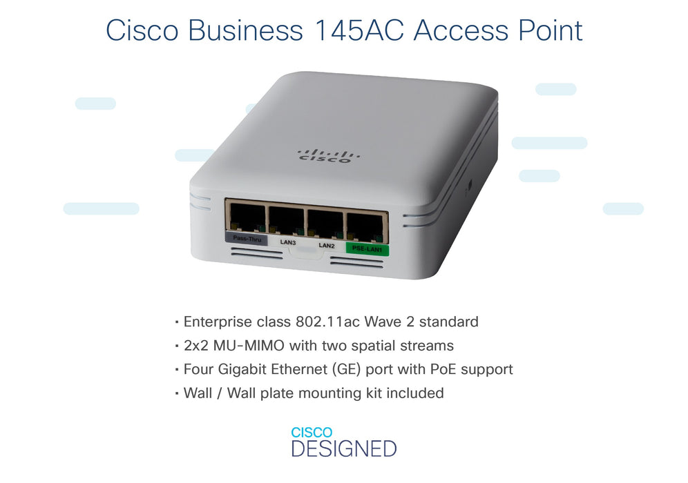 EAN 889728275217 - Cisco CBW145AC-E punto de acceso inalámbrico 867 Mbit/s Gris Energía sobre Ethernet (PoE) imagen 4