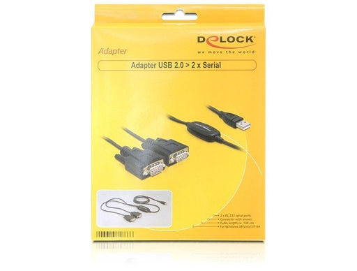 EAN 4043619618866 - DeLOCK 2x RS232/USB 2.0 cable de serie Negro imagen 2