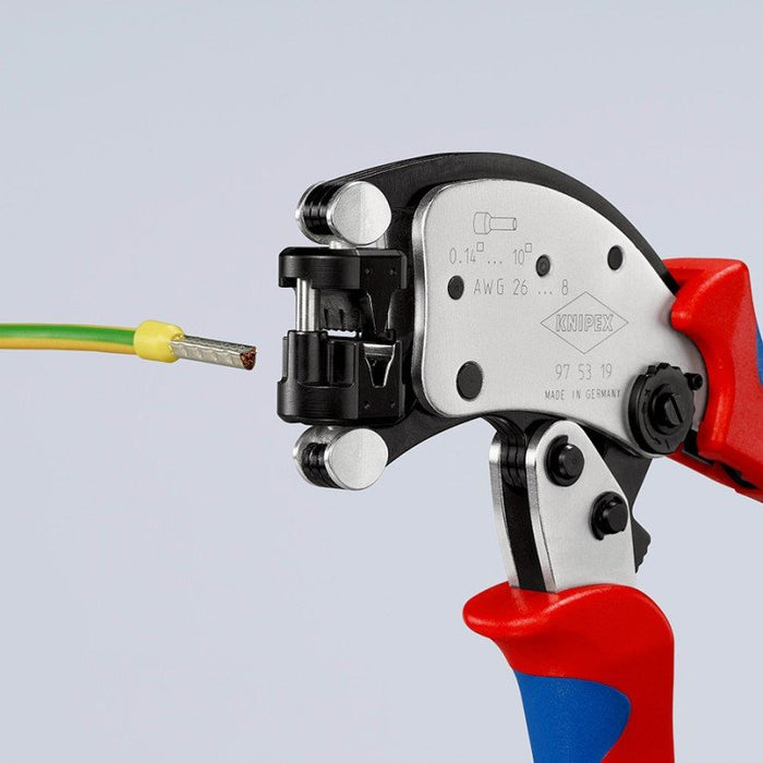 EAN 4003773088097 - Knipex 97 53 19 crimpadora Herramienta para prensar Negro, Azul, Rojo imagen 18