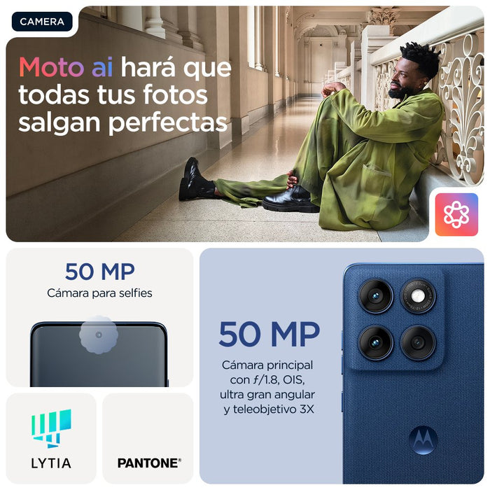 EAN 0840023287084 - Motorola edge 60 16,9 cm (6.67") SIM doble Android 15 5G USB Tipo C 8 GB 256 GB 5200 mAh Azul imagen 3