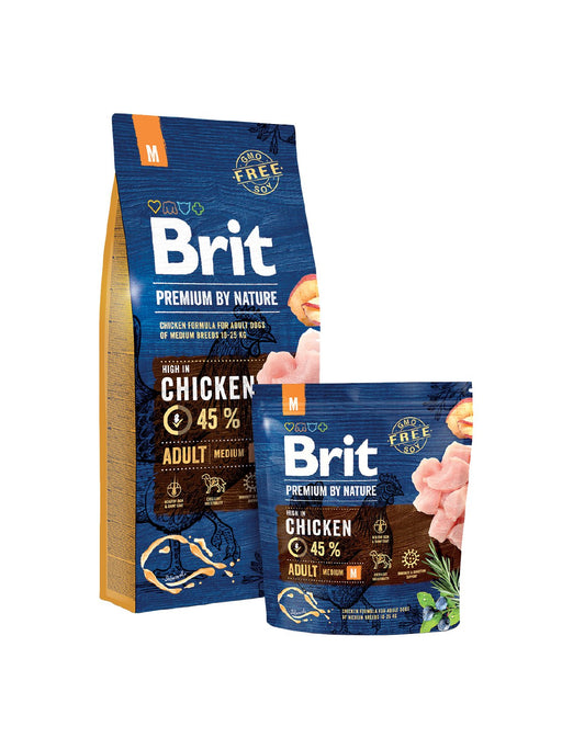 EAN 8595602526376 - Brit Premium by Nature Adult M 15 kg Adulto Manzana, Pollo, Maíz imagen 1